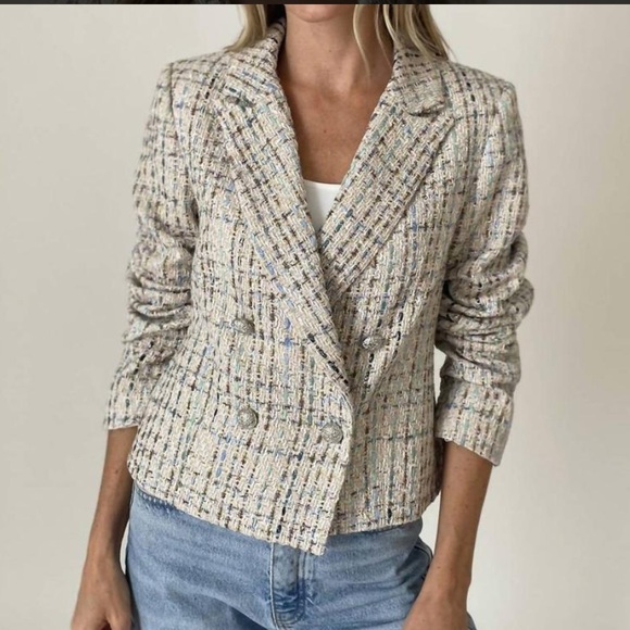 Six/Fifty Jackets & Blazers - Women’s Six/Fifty - Katy Tweed Textured Blazer